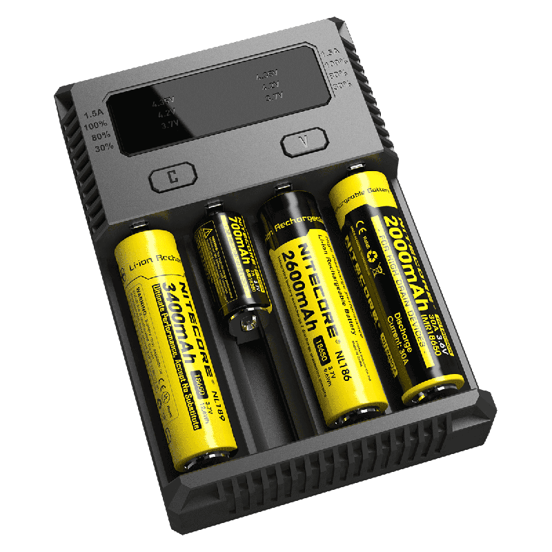 Nitecore NEW I4 Li-Ion Ladegerät intelligentes Laden für Lithium-Ionen und NiMH robuste Batteriepflege