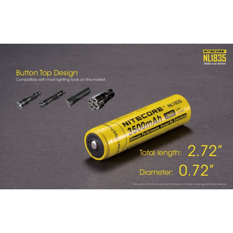 Entdecken Sie den Nitecore 18650 3500mAh Li-Ion Akku Hohe Kapazität für Taschenlampen und Outdoor-Ausrüstung