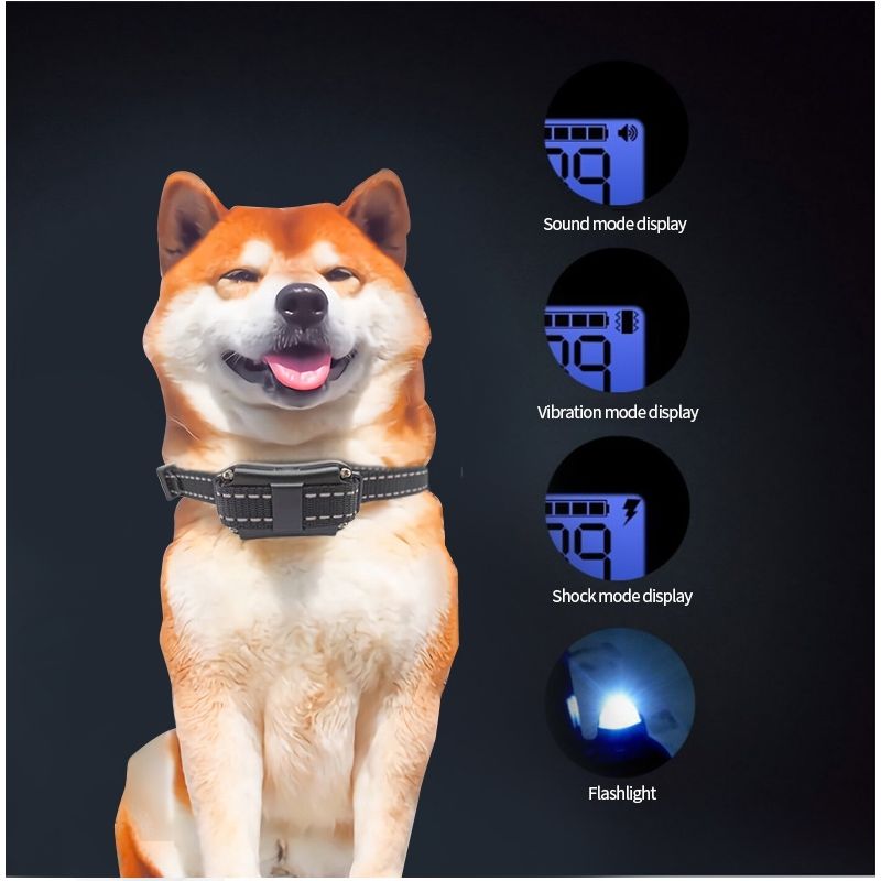 Neues 800m Elektro-Hundetrainingshalsband wasserdicht wiederaufladbar mit Fernbedienung für humanes Hundetraining