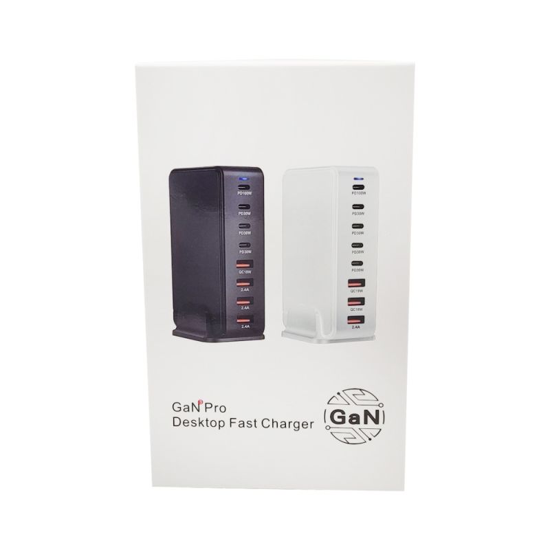 240W Desktop GaN Ladegerät 8-Port USB Typ C Schnellladung 3.0 Mehrgeräte-Ladegerät für Smartphone Tablet Laptop