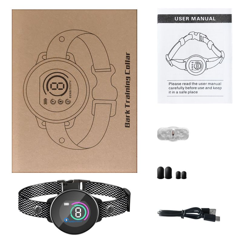 Farbbildschirm-Stopper-Trainer für Hunde Intelligentes Verhaltensmanagement Heimtierbedarf Effiziente Bellsteuerung