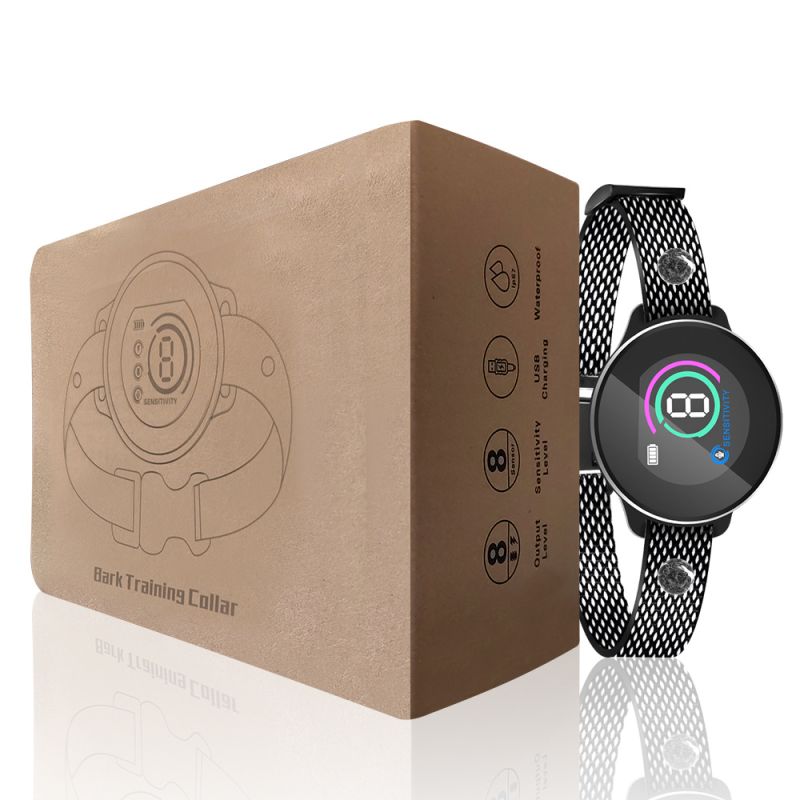 Farbbildschirm-Stopper-Trainer für Hunde Intelligentes Verhaltensmanagement Heimtierbedarf Effiziente Bellsteuerung