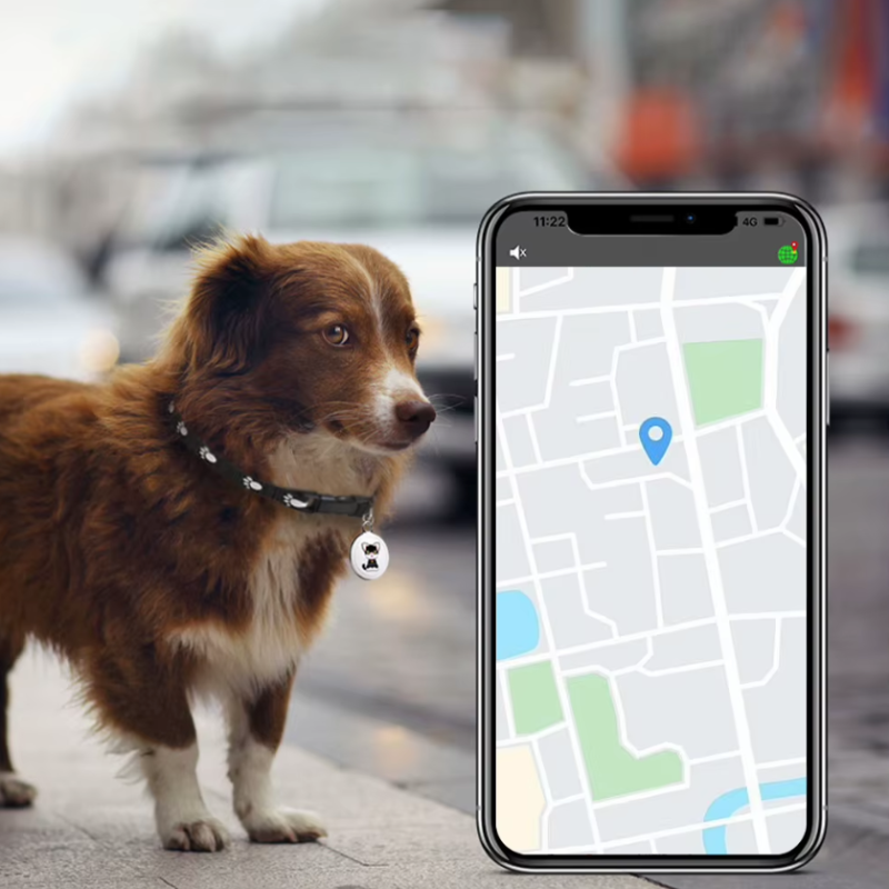 Hundetracker Airtag Hundehalsband GPS-Tracker für Hunde mit Echtzeit-Ortung Smart Locator für Hundesicherheit