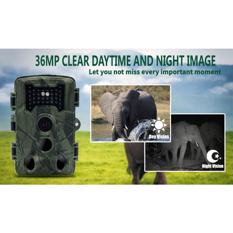 PR1000 Jagdkamera 36MP HD Fotoaufnahme Infrarot-Nachtsichtkamera ideal für Outdoor-Tierbeobachtung