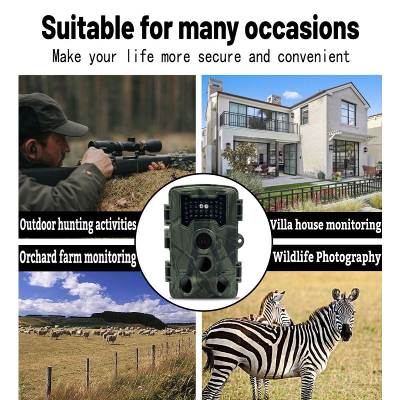 PR1000 Jagdkamera 36MP HD Fotoaufnahme Infrarot-Nachtsichtkamera ideal für Outdoor-Tierbeobachtung