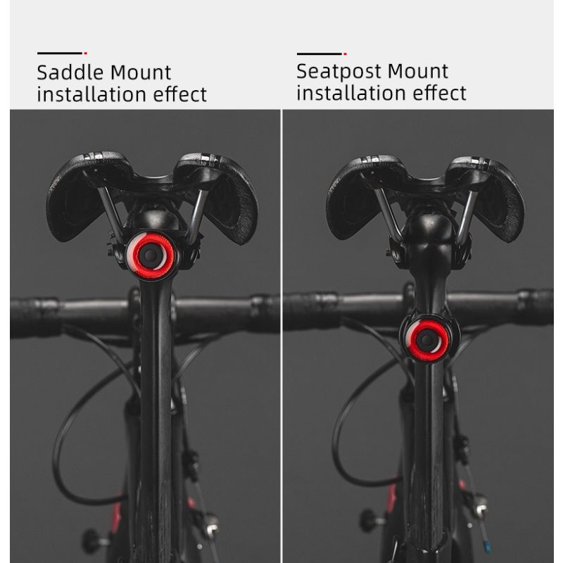 ROCKBROS Q3 Fahrrad Rücklicht MTB Rennrad mit Smart Bremssensor IPX6 wasserdicht für sicheres Nacht Radfahren