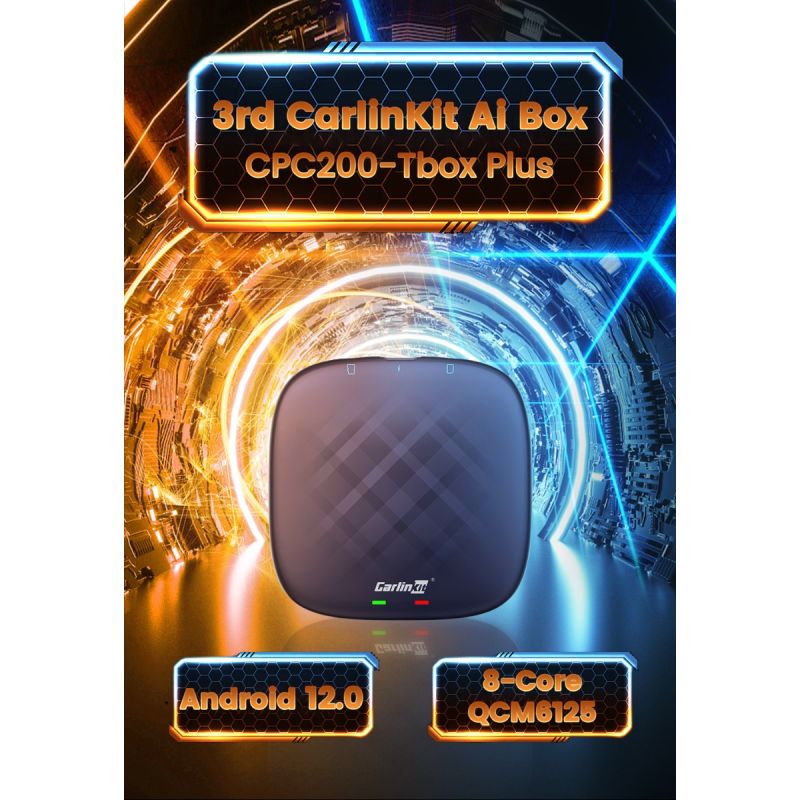 CarlinKit CarPlay Ai Box QCM6125 Android 12 8G RAM 128G Speicher Kabellose Konnektivität Intelligentes Fahrzubehör