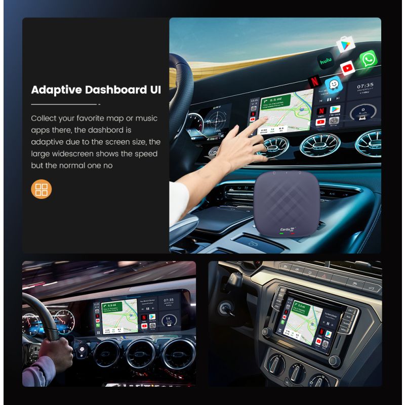 CarlinKit CarPlay Ai Box QCM6125 Android 12 8G RAM 128G Speicher Kabellose Konnektivität Intelligentes Fahrzubehör