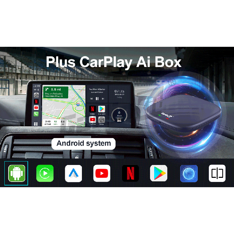 CarlinKit CarPlay Ai Box QCM6125 Android 12 8G RAM 128G Speicher Kabellose Konnektivität Intelligentes Fahrzubehör