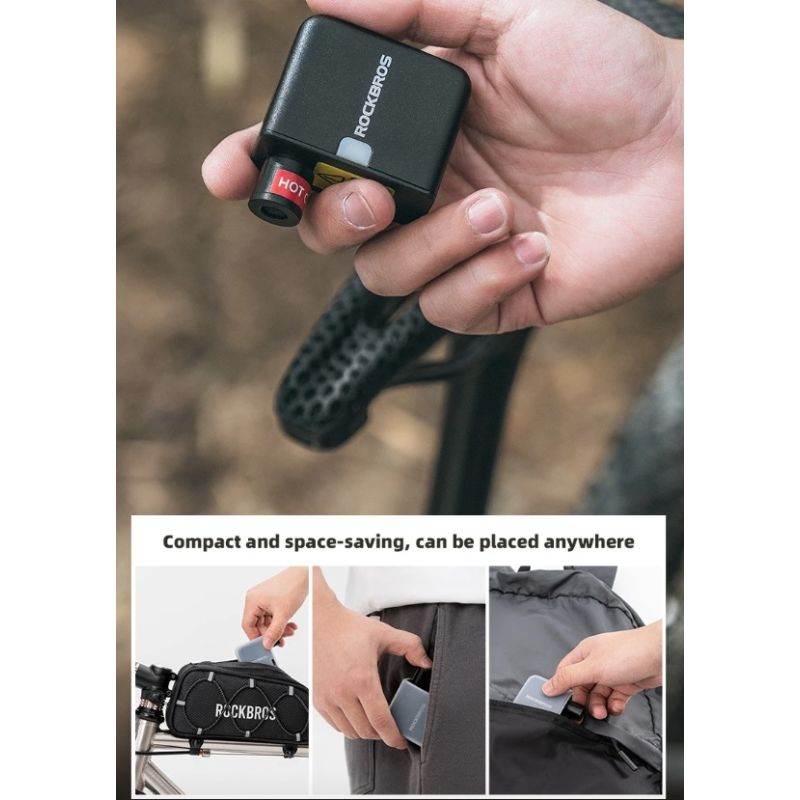 ROCKBROS tragbare Fahrradpumpe Mini-Elektro-Luftpumpe 100PSI für Auto Motorrad Fahrrad langlebig leicht