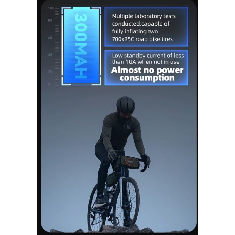 ROCKBROS tragbare Fahrradpumpe Mini-Elektro-Luftpumpe 100PSI für Auto Motorrad Fahrrad langlebig leicht