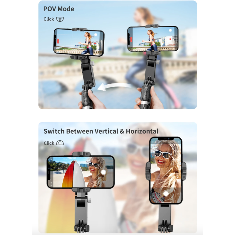 Q18 Selfie Stick mit 360 Grad Drehung Gimbal Stabilisator Intelligentes Tracking Fotografie Zubehör