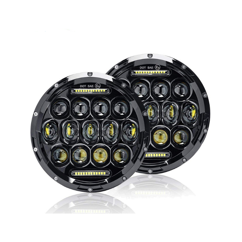 7 Zoll Motorrad LED Scheinwerfer Harley Jeep Wrangler Offroad 75W IP67 Wasserdicht Beam DRL Zubehör