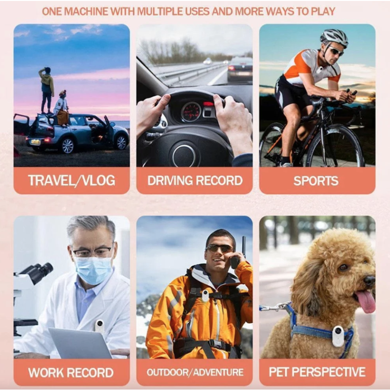 Mini WIFI Kamera: HD Sportkamera, Motorrad Video Recorder, tragbare Pocket Haustierkamera 1080P