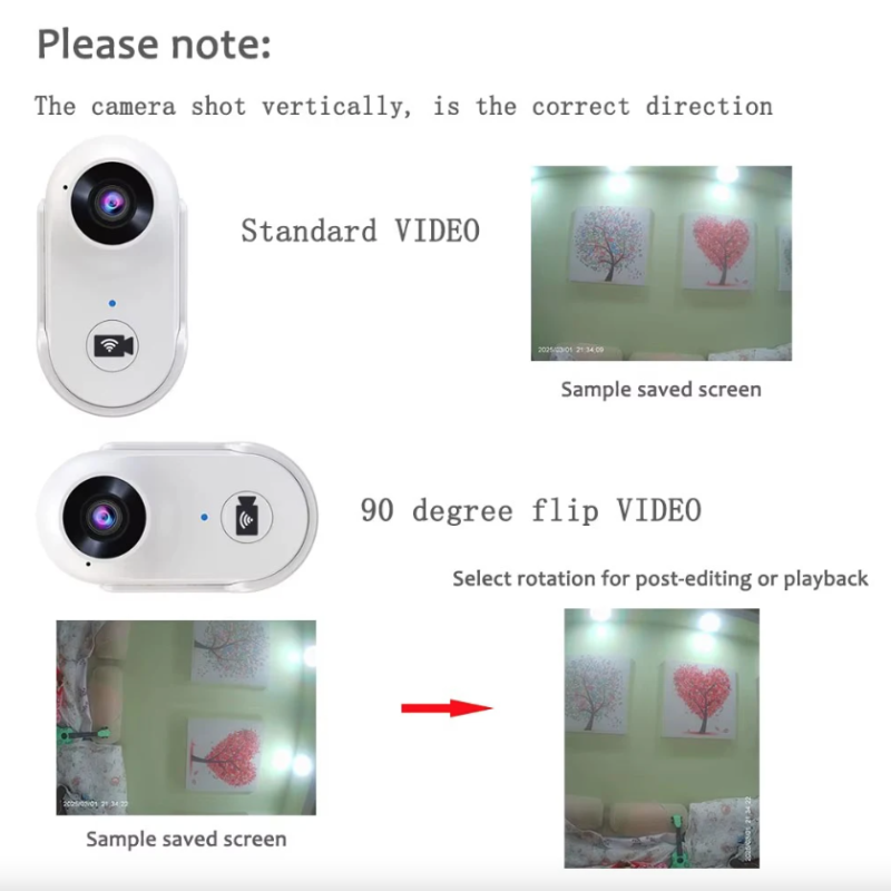 Mini WIFI Kamera: HD Sportkamera, Motorrad Video Recorder, tragbare Pocket Haustierkamera 1080P