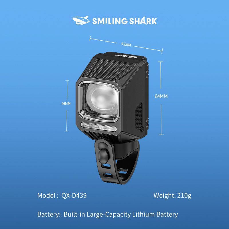 SMILING SHARK EVO1700 hängende Fahrrad-Frontlichter USB-C wiederaufladbare wasserdichte LED Fahrradlampen