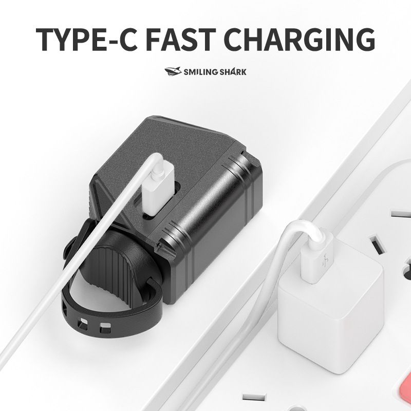 SMILING SHARK EVO1700 hängende Fahrrad-Frontlichter USB-C wiederaufladbare wasserdichte LED Fahrradlampen