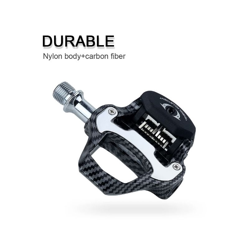RACEWORK Rennradpedale Carbonfasermuster Ultraleichte SPD Keo Pedale Hohe Leistung für Radsportbegeisterte