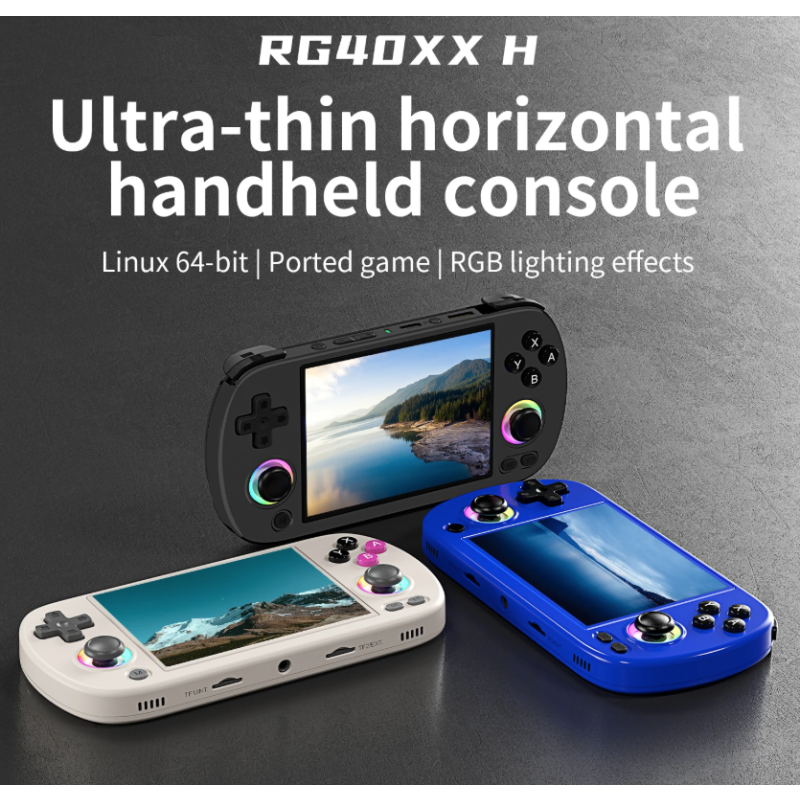 ANBERNIC RG40XX H Handheld-Spielkonsole: Linux 64-Bit, 4.0 Zoll IPS, Retro-Gaming pur!