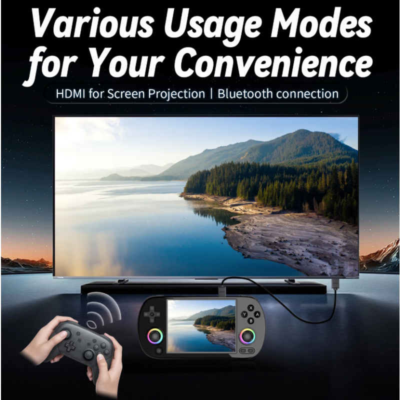 ANBERNIC RG40XX H Handheld-Spielkonsole: Linux 64-Bit, 4.0 Zoll IPS, Retro-Gaming pur!