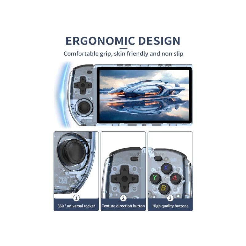POWKIDDY RGB10 MAX3 Retro Handheld-Konsole 5 Zoll IPS RK3566 Nostalgisches Gaming Open-Source 1280x720
