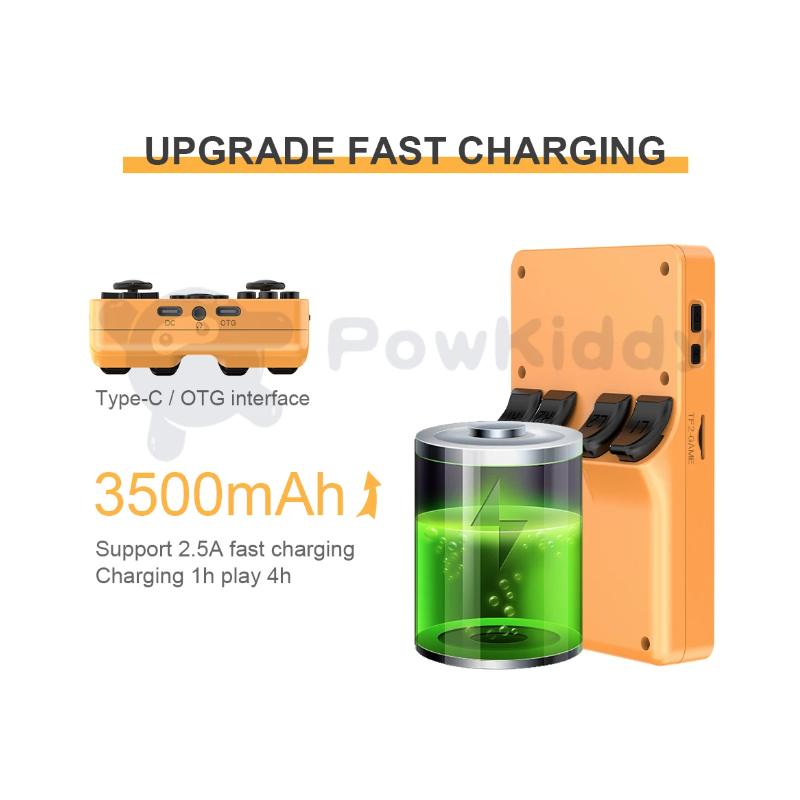 POWKIDDY RGB20S Retro-Gaming Handheld-Konsole RK3326 mit 3,5-Zoll-4:3-IPS-Bildschirm für nostalgisches Gaming