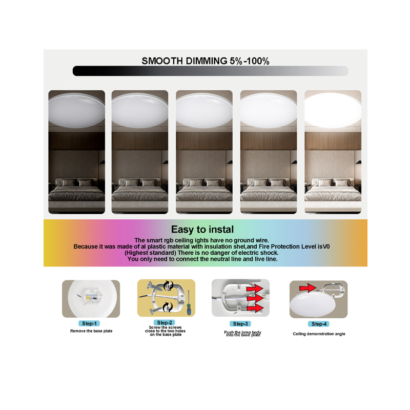 24W Tuya Zigbee Smart Deckenlampe Wohnzimmer Alexa Steuerung Moderne Beleuchtung für Ihr Smart Home