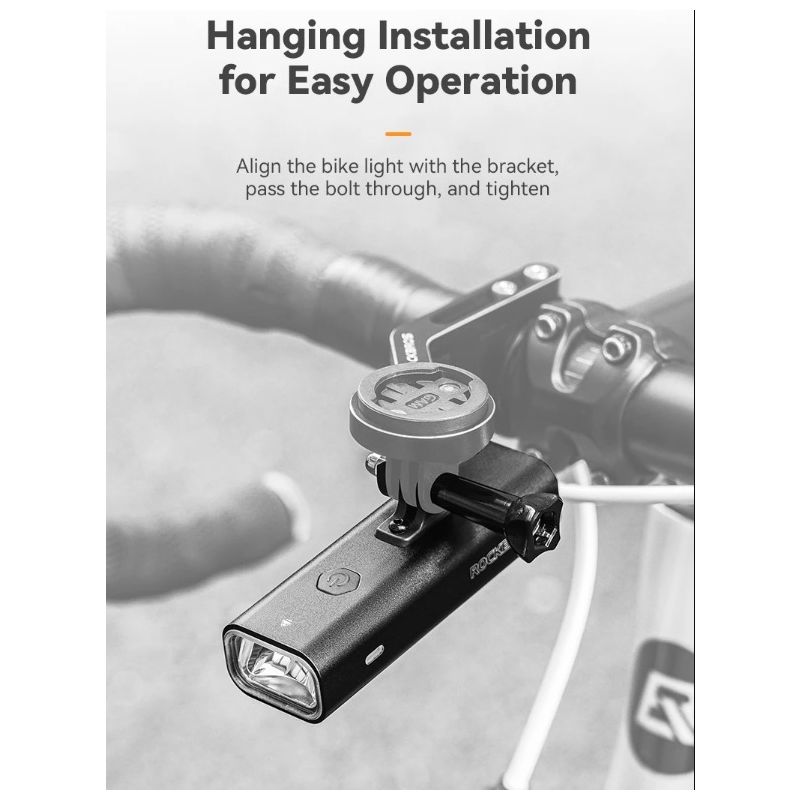 ROCKBROS RHL-1000LUMEN Fahrrad-Frontlicht 1000 Lumen Aluminiumlegierung regendicht Typ-C wiederaufladbar