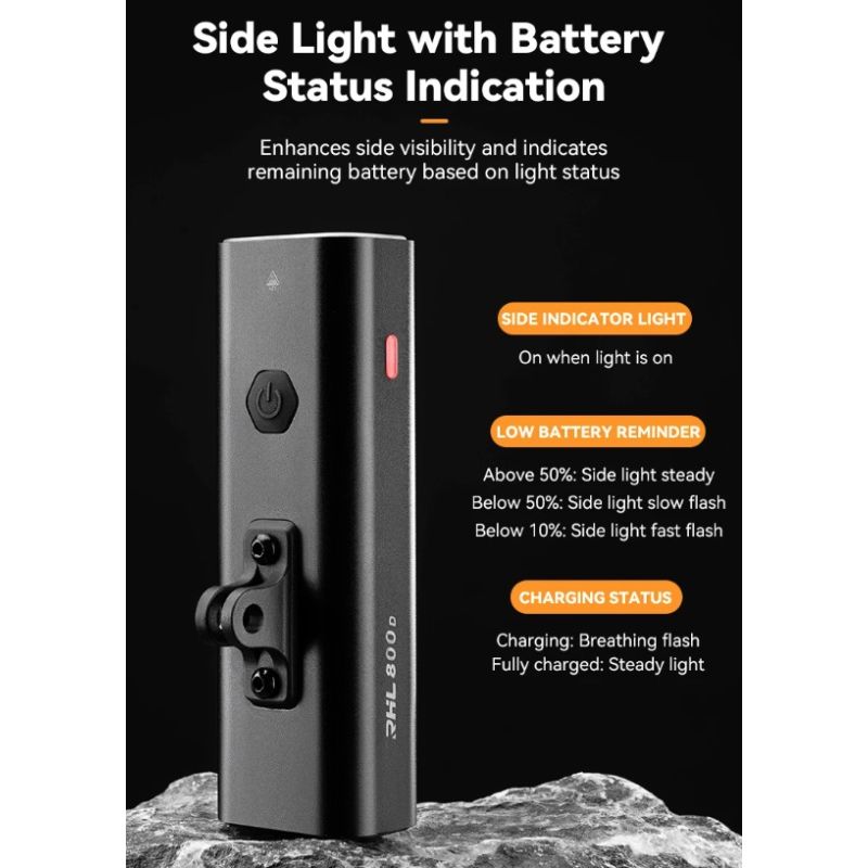 ROCKBROS RHL-1000LUMEN Fahrrad-Frontlicht 1000 Lumen Aluminiumlegierung regendicht Typ-C wiederaufladbar