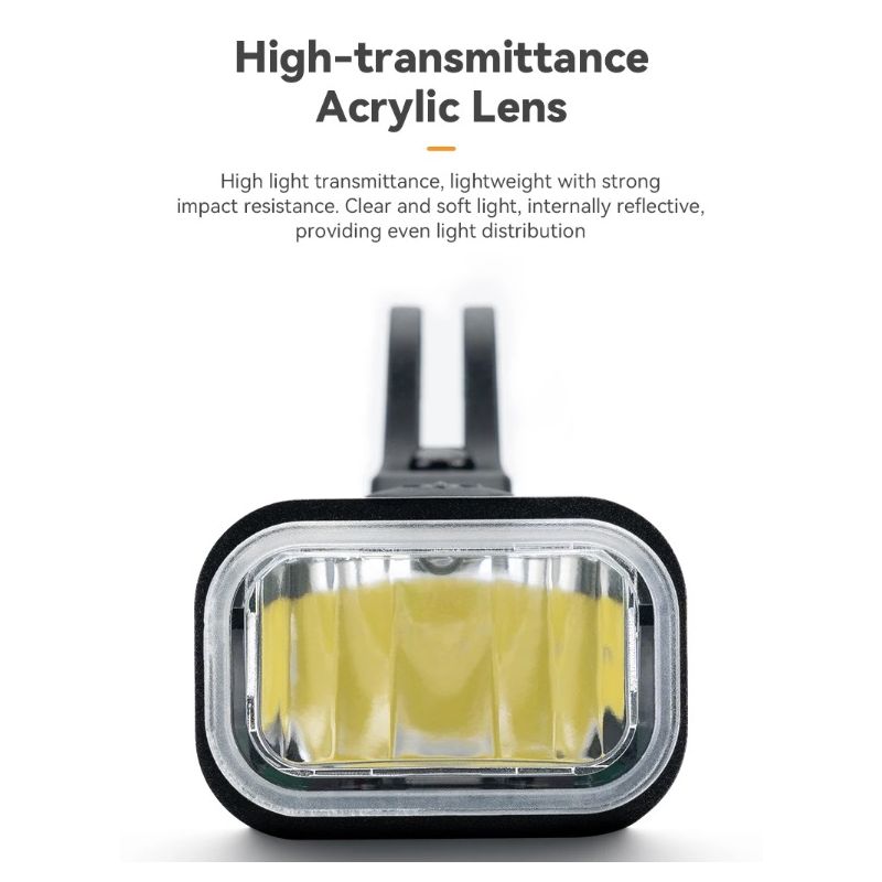 ROCKBROS RHL-1000LUMEN Fahrrad-Frontlicht 1000 Lumen Aluminiumlegierung regendicht Typ-C wiederaufladbar