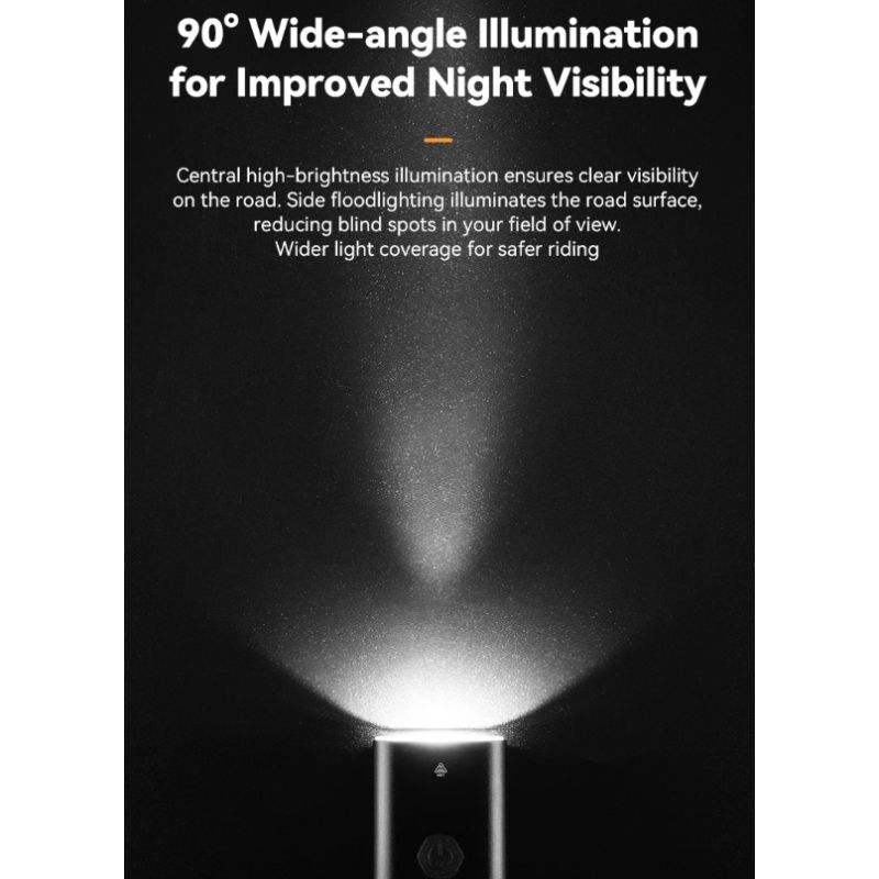 ROCKBROS RHL-1000LUMEN Fahrrad-Frontlicht 1000 Lumen Aluminiumlegierung regendicht Typ-C wiederaufladbar