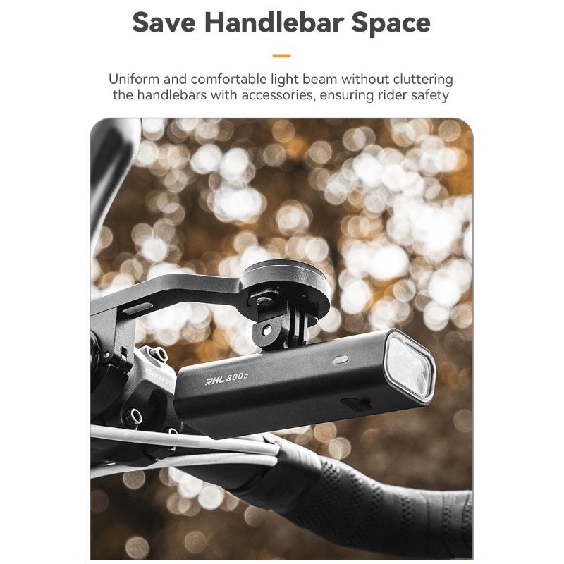 ROCKBROS RHL-1000LUMEN Fahrrad-Frontlicht 1000 Lumen Aluminiumlegierung regendicht Typ-C wiederaufladbar
