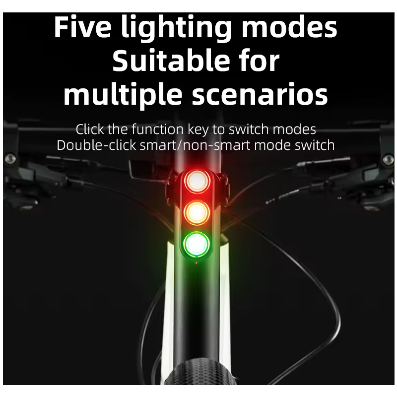 ROCKBROS Smart Fahrrad Rücklicht IP64, Bremslicht, Type-C. Sichtbarkeit & Sicherheit beim Radfahren!