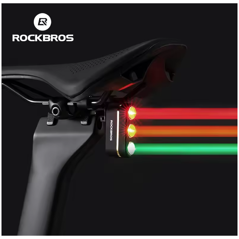 ROCKBROS Smart Fahrrad Rücklicht IP64, Bremslicht, Type-C. Sichtbarkeit & Sicherheit beim Radfahren!