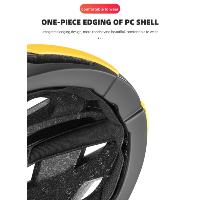 ROCKBROS Fahrradhelm Ultraleichter Stoßfester Helm mit Anti-Schweiß Technologie Langlebiges Fahrradzubehör