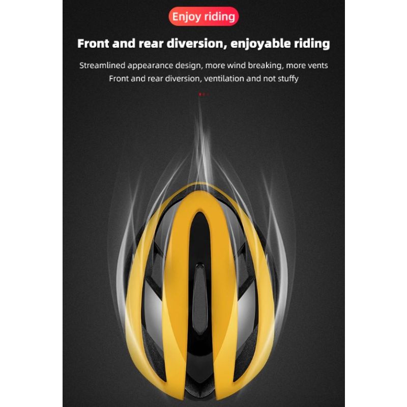 ROCKBROS Fahrradhelm Ultraleichter Stoßfester Helm mit Anti-Schweiß Technologie Langlebiges Fahrradzubehör