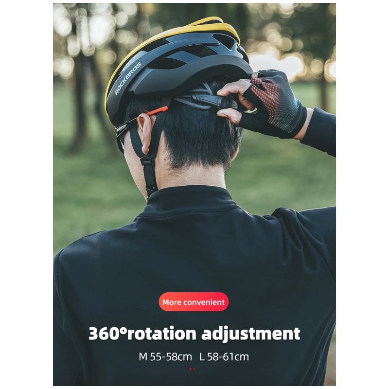 ROCKBROS Fahrradhelm Ultraleichter Stoßfester Helm mit Anti-Schweiß Technologie Langlebiges Fahrradzubehör