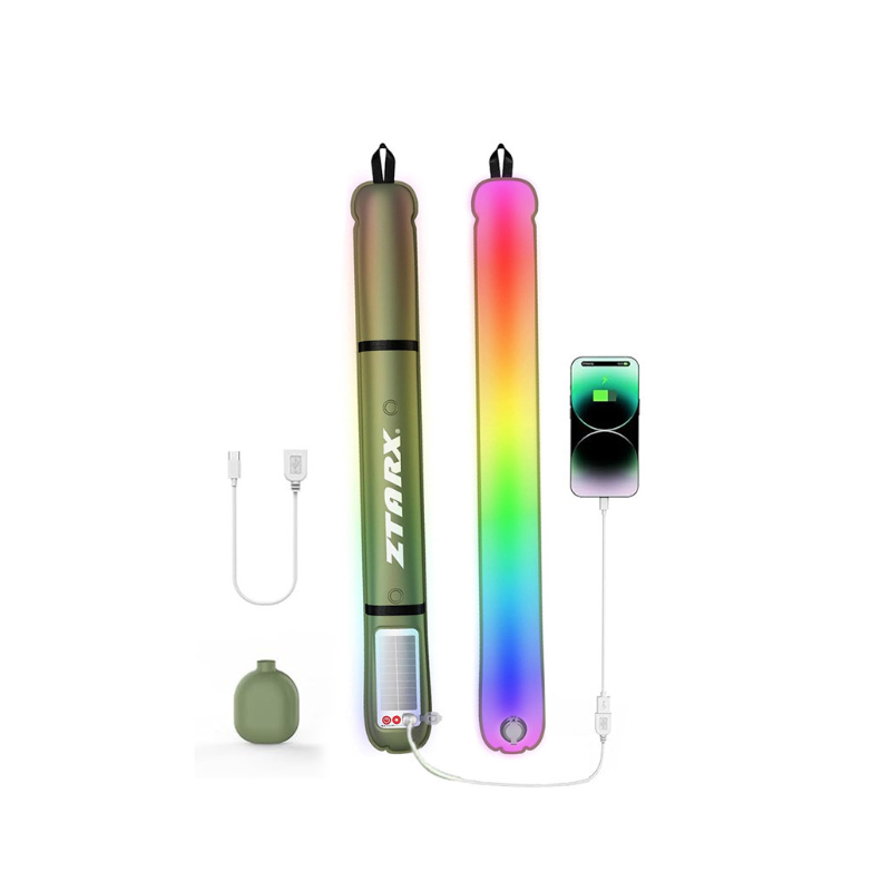 ZTARX Aufblasbare Solar Camping Laterne - IP66 wasserdicht, faltbar, magnetisch, tragbar, Powerbank