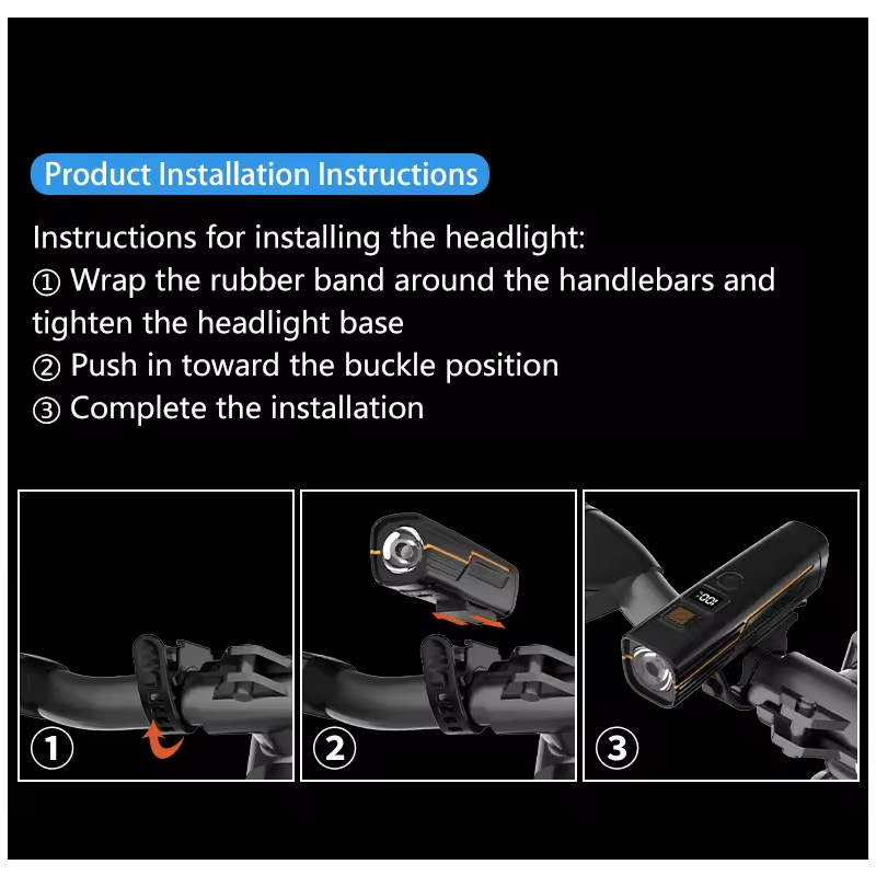 B9 Fahrradlicht für MTB & Rennrad: Typ-C aufladbar, helle Beleuchtung & Sicherheit
