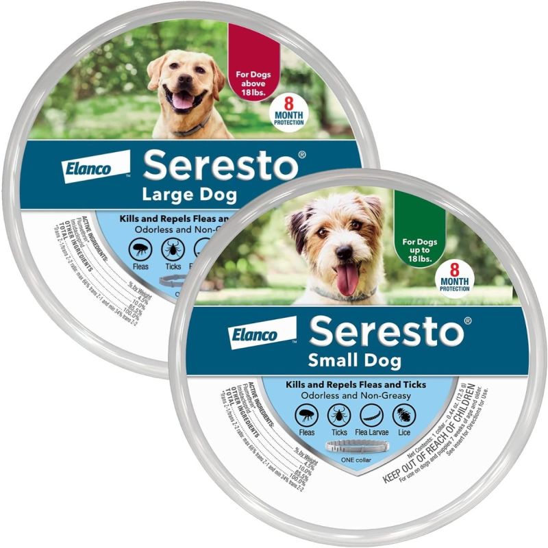 Seresto Halsband zur Behandlung und Vorbeugung von Flöhen und Zecken, vom Tierarzt empfohlen für große Hunde, 8 Monate Schutz