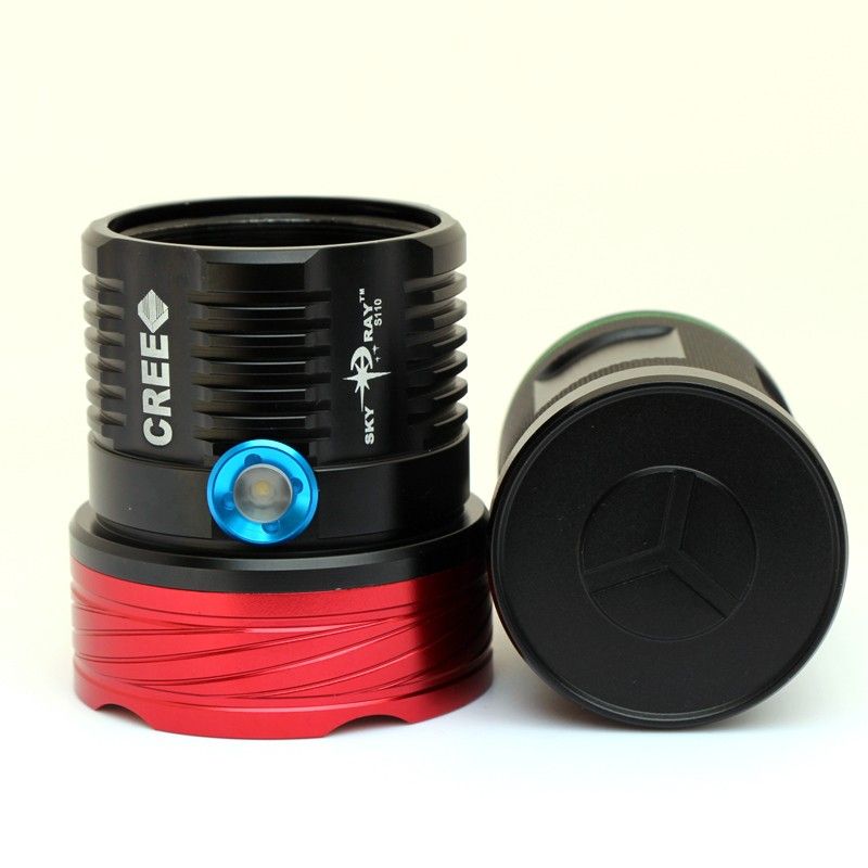 Sky Ray S110 LED Taschenlampe 10000 Lumen 6061t Aluminiumlegierung wasserdicht ideal für Abenteurer Versand Gratis