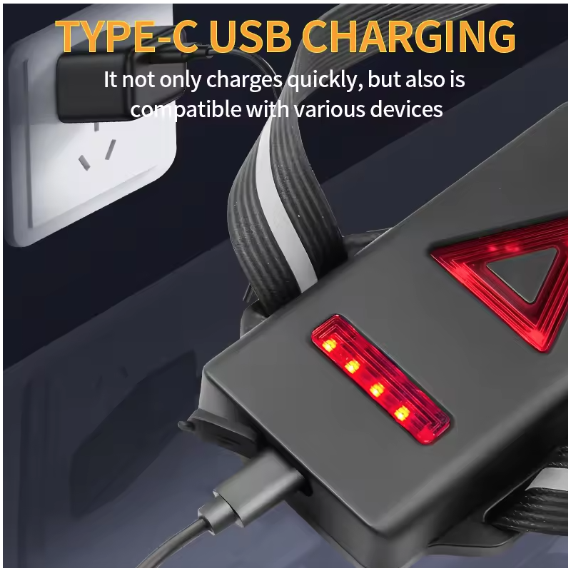 Lauflicht LED-Brustlicht mit Rückenwarnlicht, 90° verstellbar, wasserdicht & ultraleuchtend für Nachtlauf!