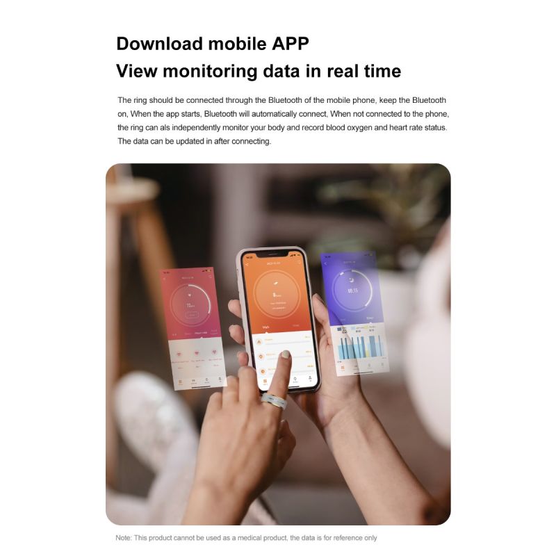 Multifunktionaler Smart Ring für Gesundheitsüberwachung mit Herzfrequenz und Schlafanalyse modisches Accessoire