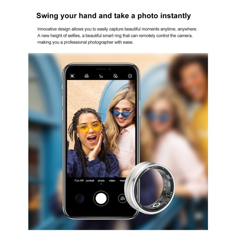 Multifunktionaler Smart Ring für Gesundheitsüberwachung mit Herzfrequenz und Schlafanalyse modisches Accessoire