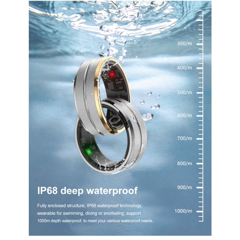 Multifunktionaler Smart Ring für Gesundheitsüberwachung mit Herzfrequenz und Schlafanalyse modisches Accessoire