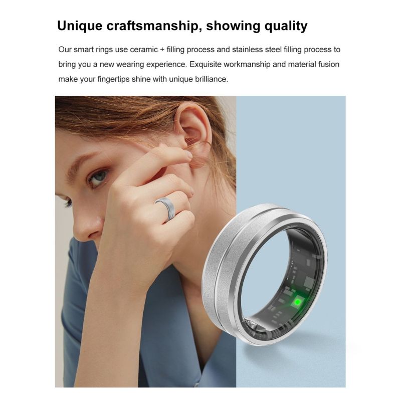 Multifunktionaler Smart Ring für Gesundheitsüberwachung mit Herzfrequenz und Schlafanalyse modisches Accessoire