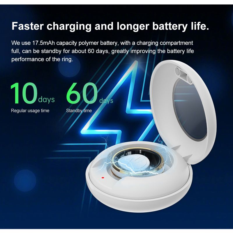 Multifunktionaler Smart Ring für Gesundheitsüberwachung mit Herzfrequenz und Schlafanalyse modisches Accessoire