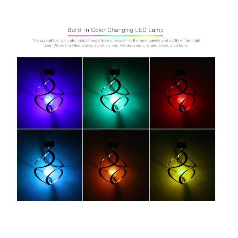 LED-Solar-Windspiel Außendekoration mit Farbwechsel LED-Leuchten wetterfestes Design für zauberhaftes Außenambiente