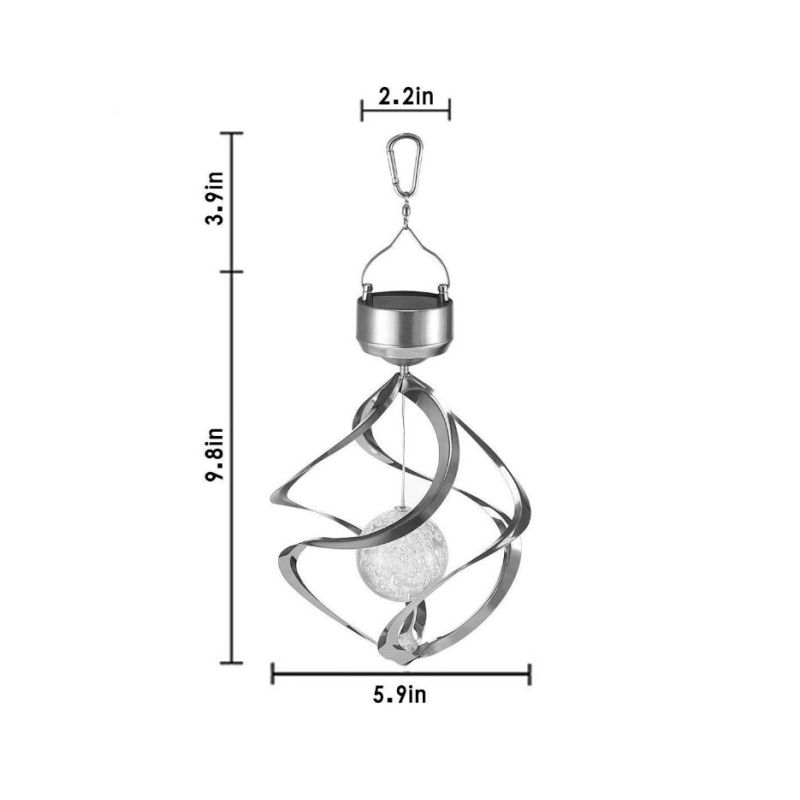 LED-Solar-Windspiel Außendekoration mit Farbwechsel LED-Leuchten wetterfestes Design für zauberhaftes Außenambiente