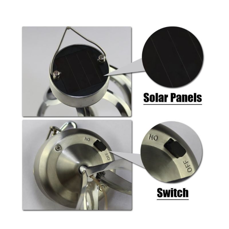 LED-Solar-Windspiel Außendekoration mit Farbwechsel LED-Leuchten wetterfestes Design für zauberhaftes Außenambiente